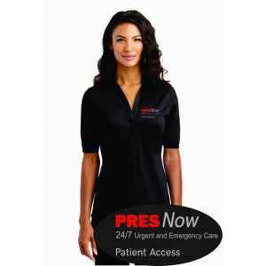 PRES Now Ladies Black Metro Polo