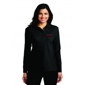 Long Sleeve Ladies Polo Black