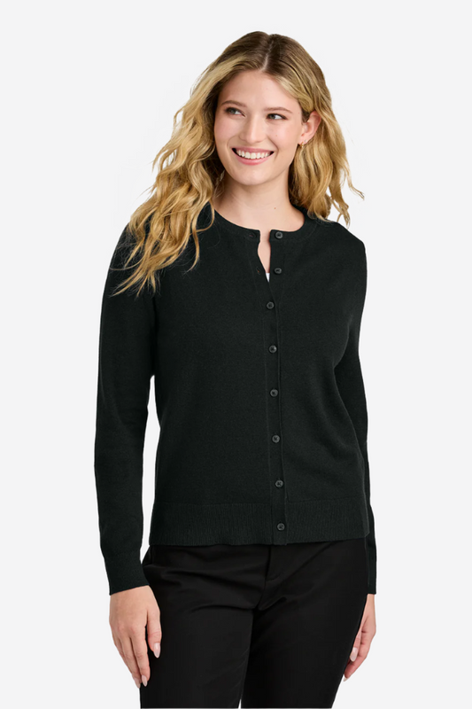 Port Authority® Women’s Easy Care Crewneck Cardigan Sweater
